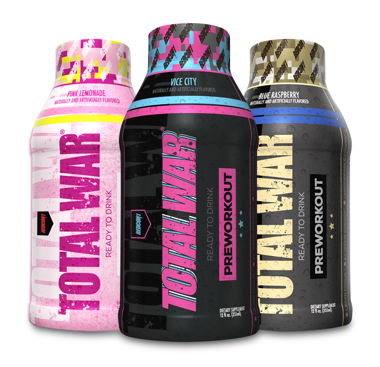 Total War Pre-Workout Ready To Drink - Rainbow Candy (12 Drinks